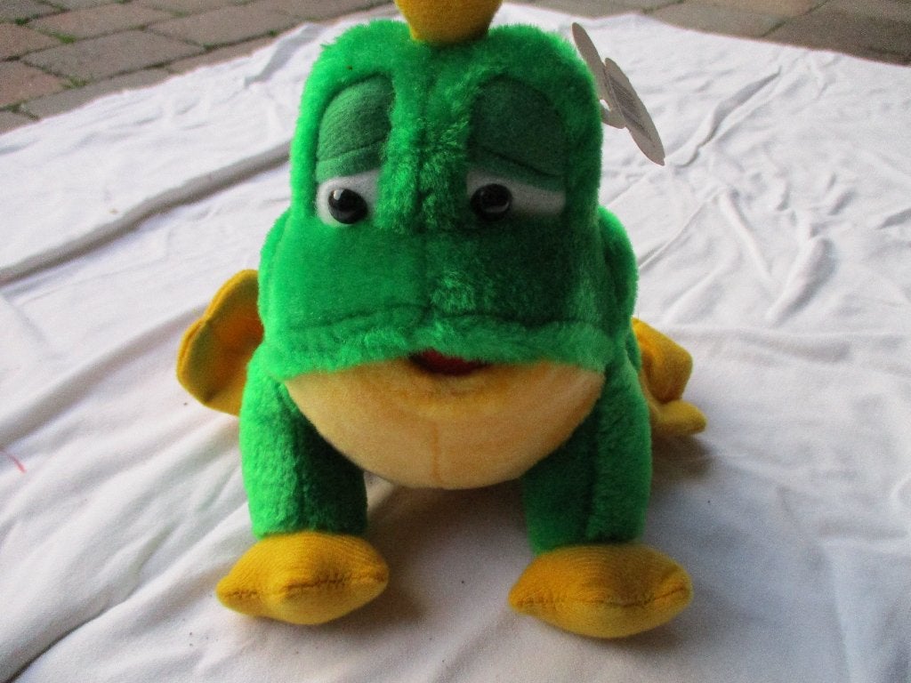 Jolie grenouille en peluche - Conseil cadeau, Neuf, Enlèvement ou Envoi, Autres marques, Grenouille