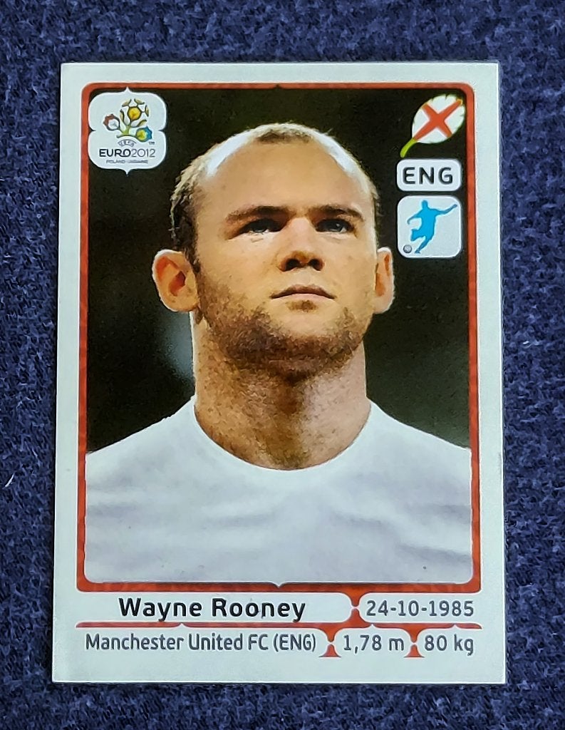 Panini sticker card voetbal ' EK Euro 2012 - Wayne Rooney ', Ophalen of Verzenden, Nieuw, Sticker