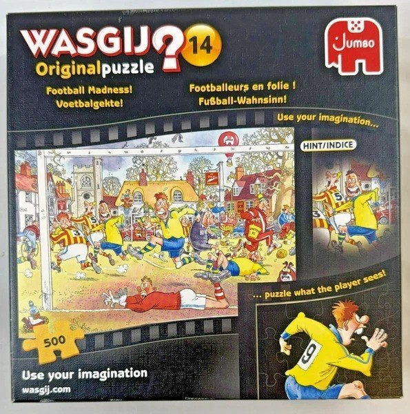 Wasgij Original puzzel 14 Voetbalgekte 500 stukjes Jumbo, Hobby en Vrije tijd, Verzenden, 500 t/m 1500 stukjes, Zo goed als nieuw