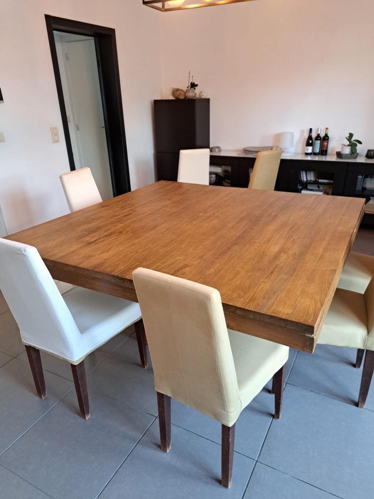Table à manger, Maison & Meubles, Teck, 150 à 200 cm, Cinq personnes ou plus, 150 à 200 cm