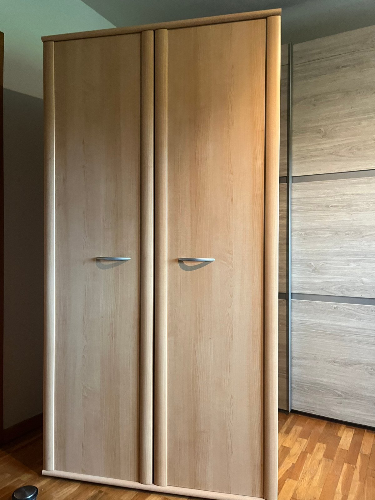 Houten kleerkast, Maison & Meubles, Avec tablette(s), 100 à 150 cm, Utilisé, Autres essences de bois
