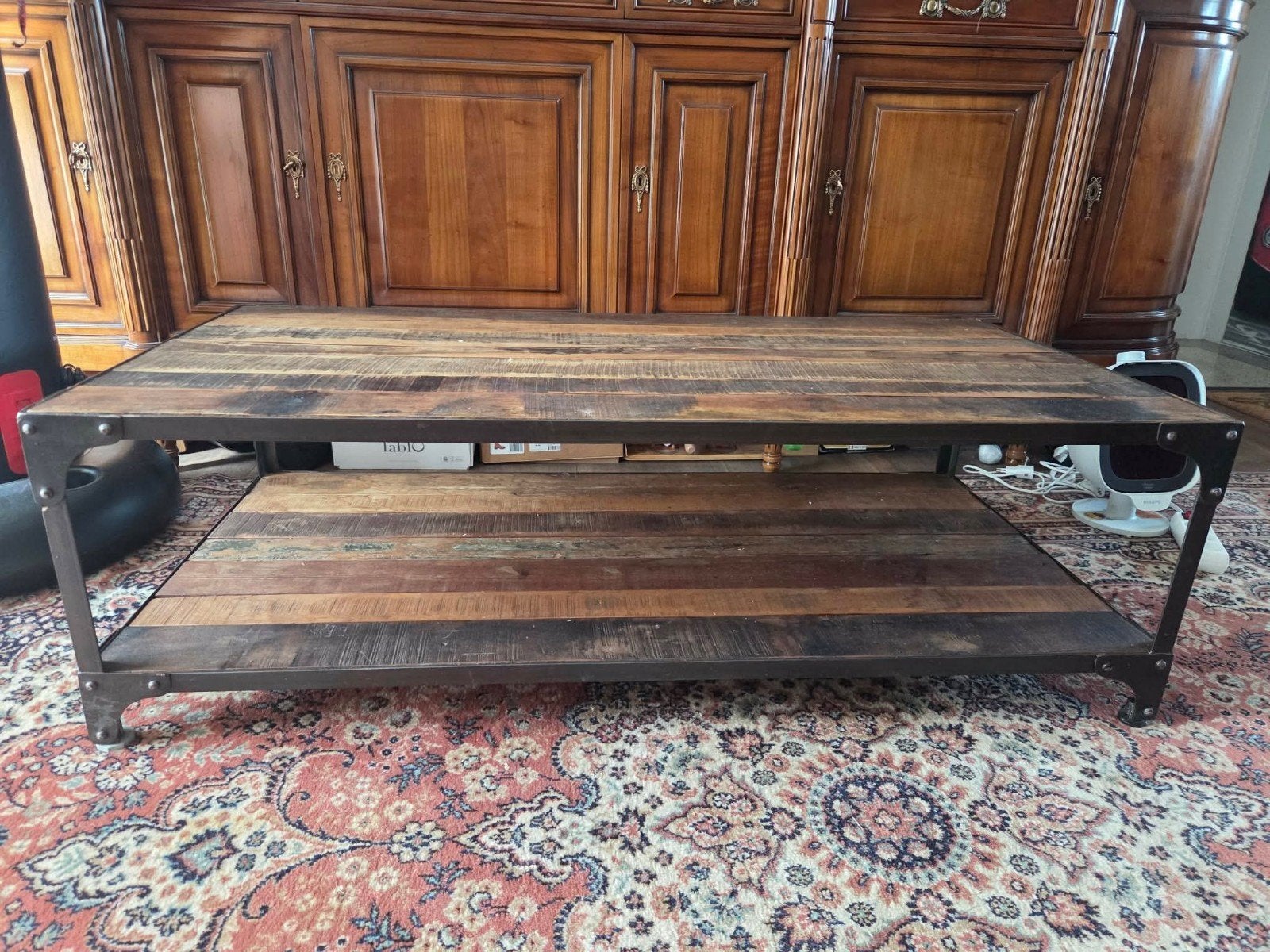 Prachtige salontafel in industriële stijl hoog kwaliteit, Ophalen, Metaal