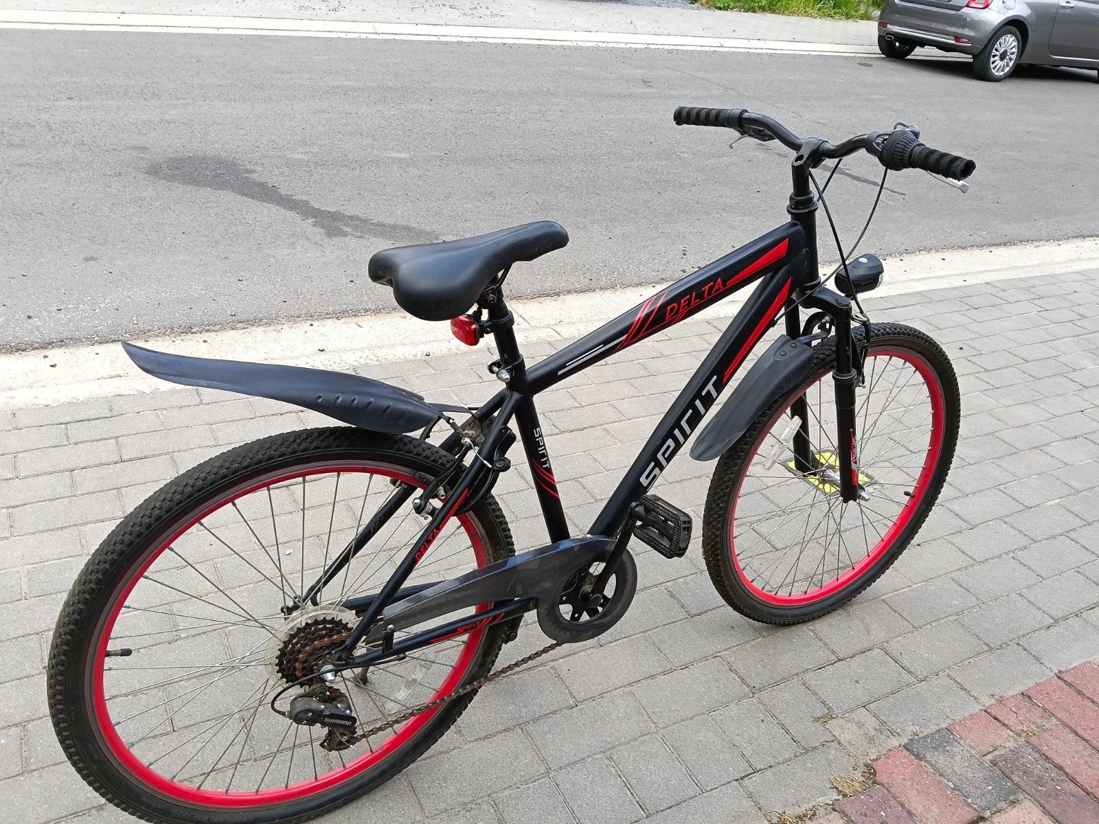 Stoere Spirit Delta Jongensfiets / Mountainbike – Zwart/Rood, Ophalen, Zo goed als nieuw, Spirit Delta
