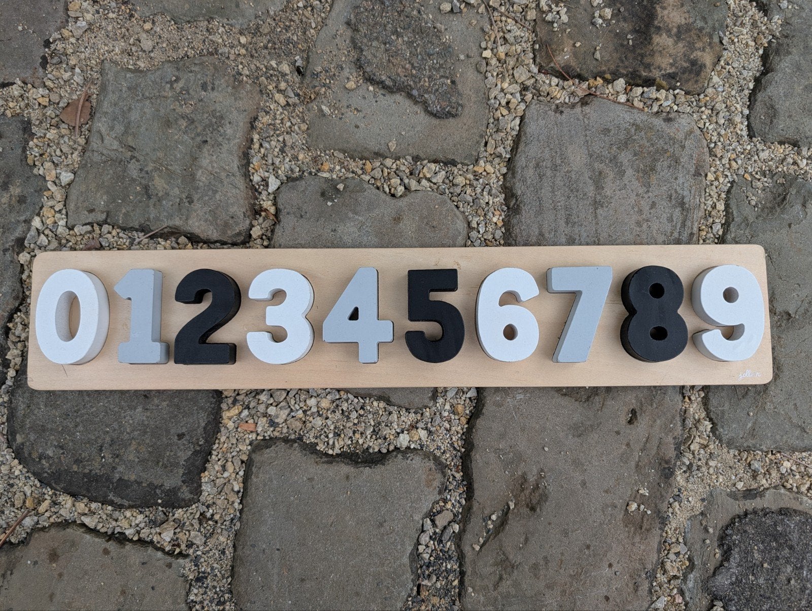 Educatieve houten puzzel cijfers Jollein, Kinderen en Baby's, Ophalen, 2 tot 4 jaar, 10 tot 50 stukjes, Zo goed als nieuw