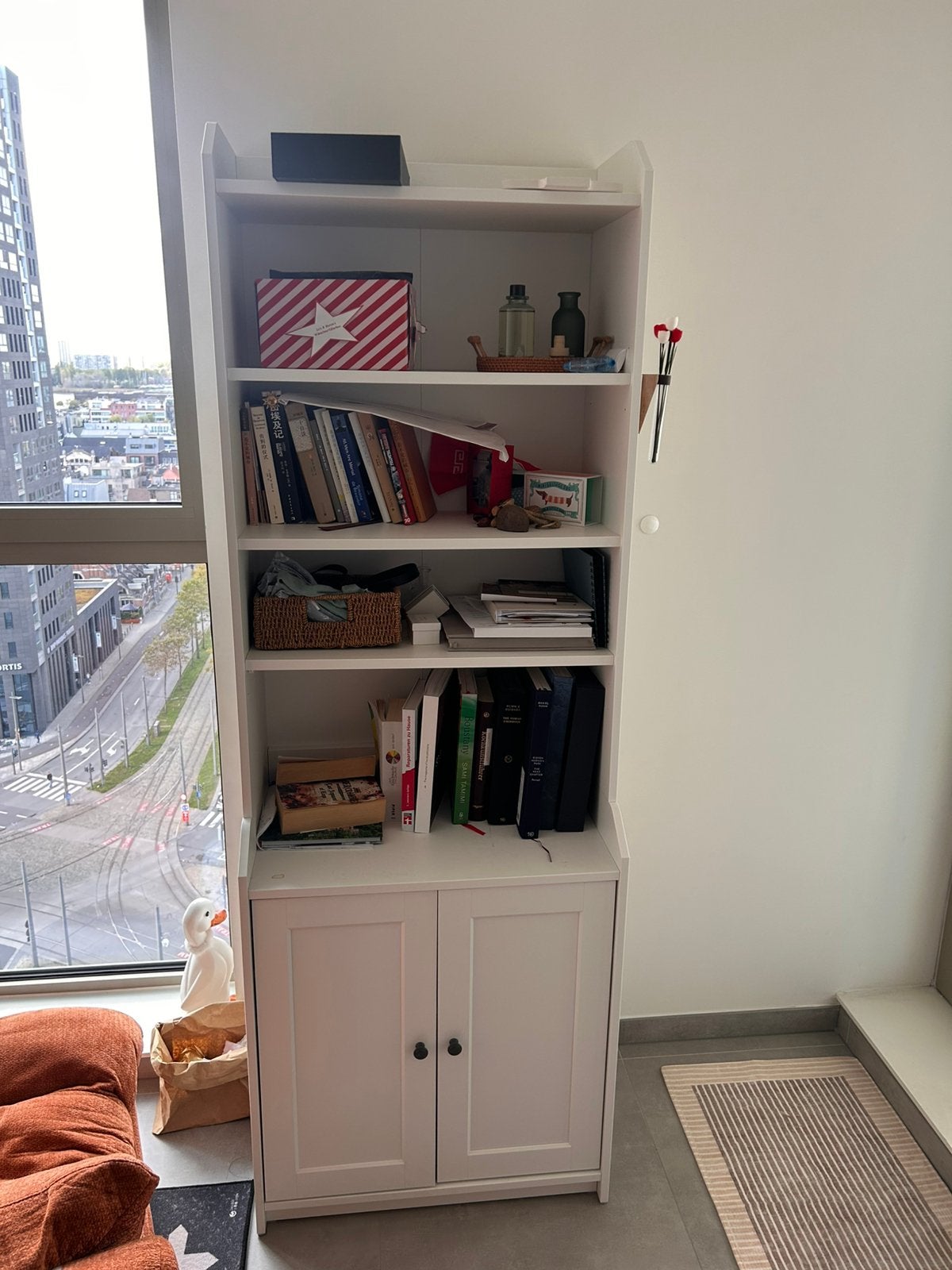 IKEA HENSVIK boekenkast met kast – wit – 7030186 cm, Maison & Meubles, Enlèvement, Comme neuf