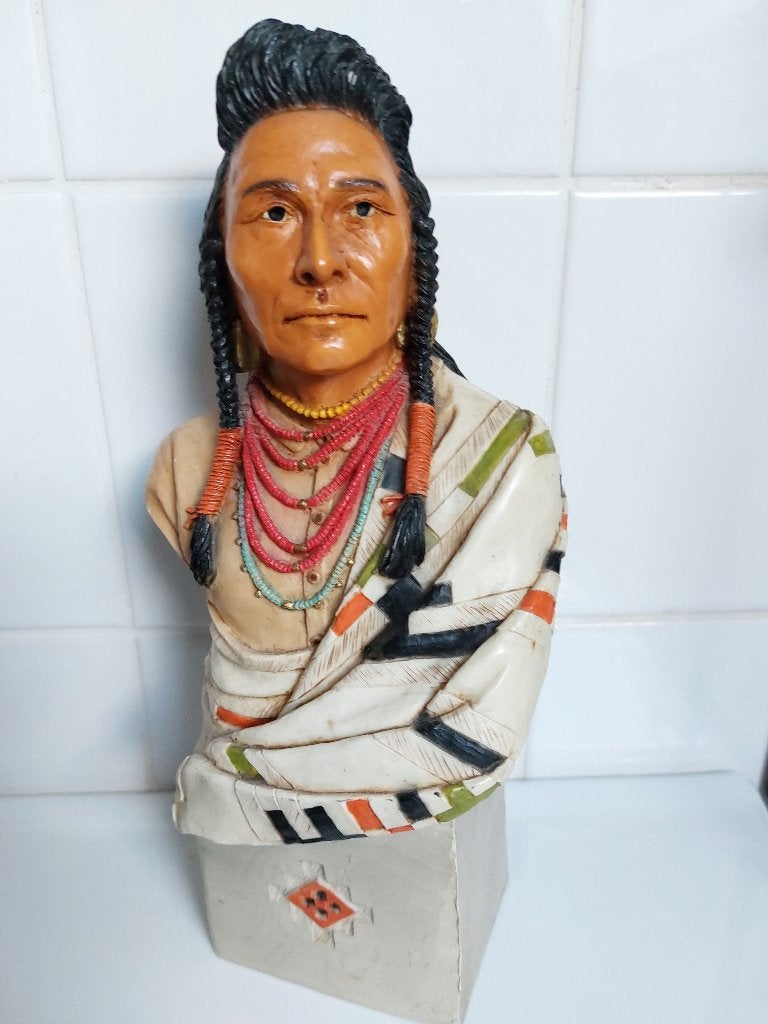 indianen beeld castangna, Ophalen of Verzenden, Zo goed als nieuw, Mens