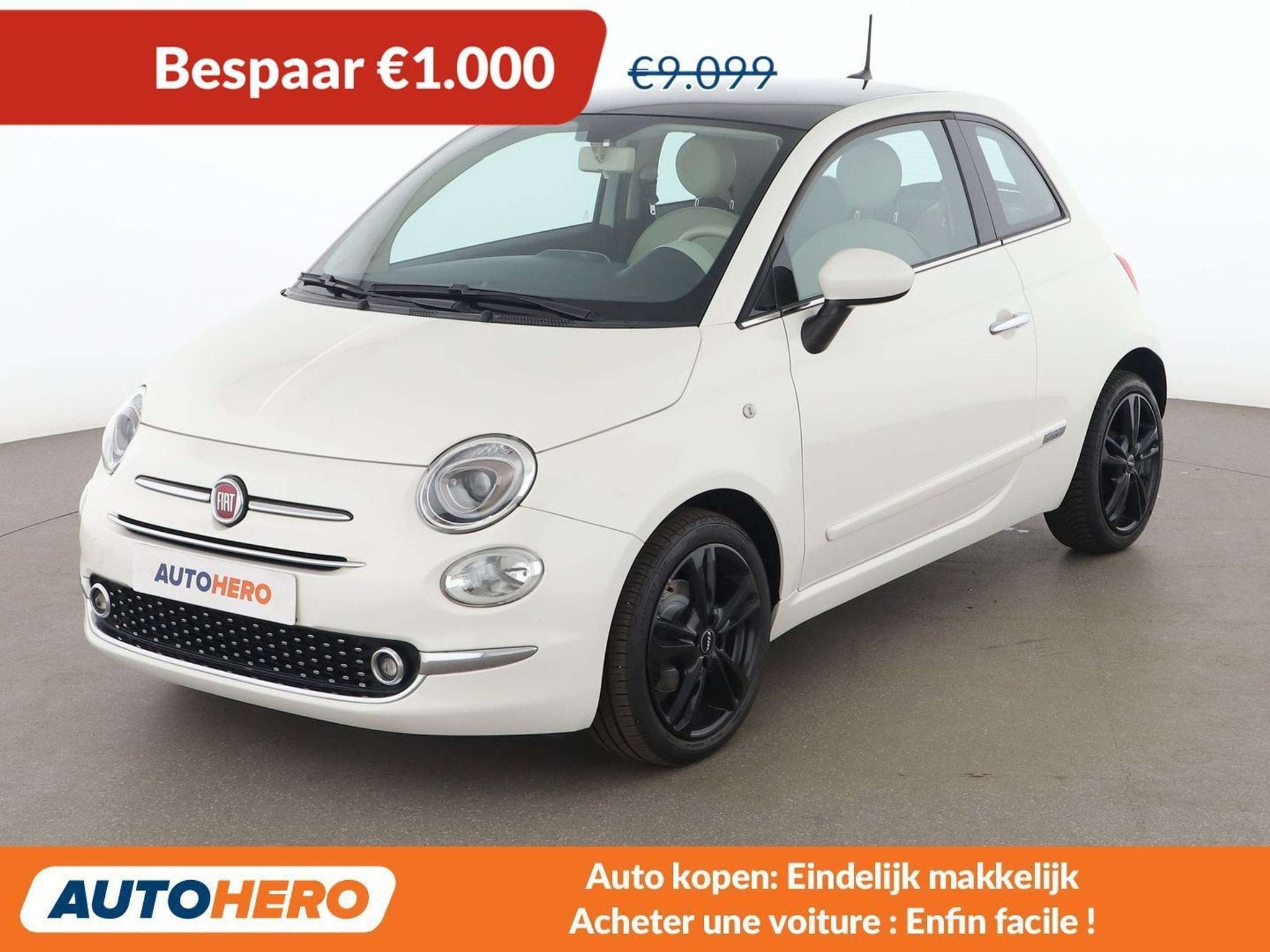 Fiat 500 1.2 Lounge (année de construction 2017), Autos, 1242 cm³, Achat, 69 ch, Boîte manuelle