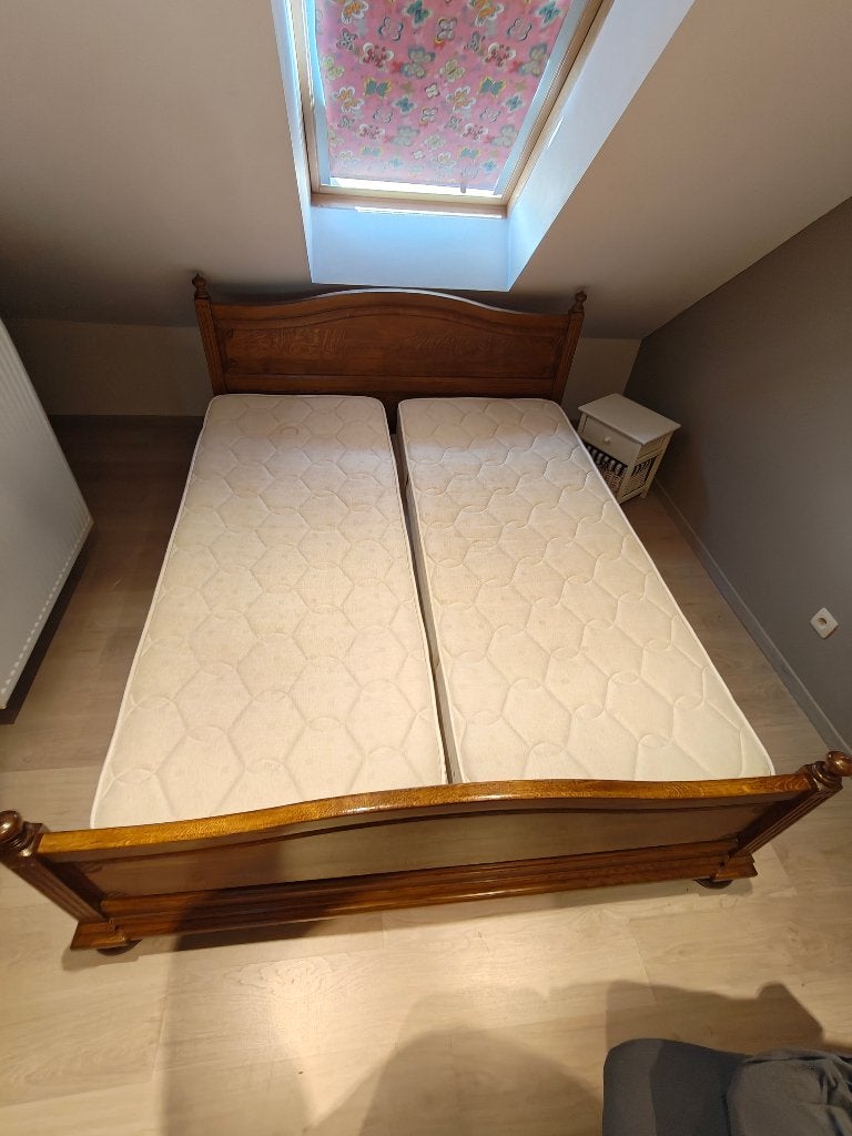 Bed, Comme neuf, Enlèvement, 200 cm, Bois