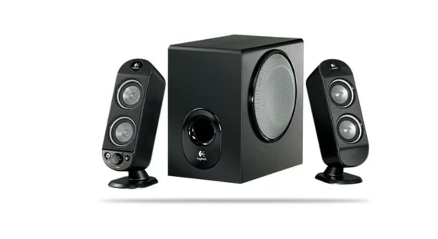 Logitec X230 speakerset voor pc of laptop (of HiFi), Enlèvement, Comme neuf, Canal audio 2.1, Logitech