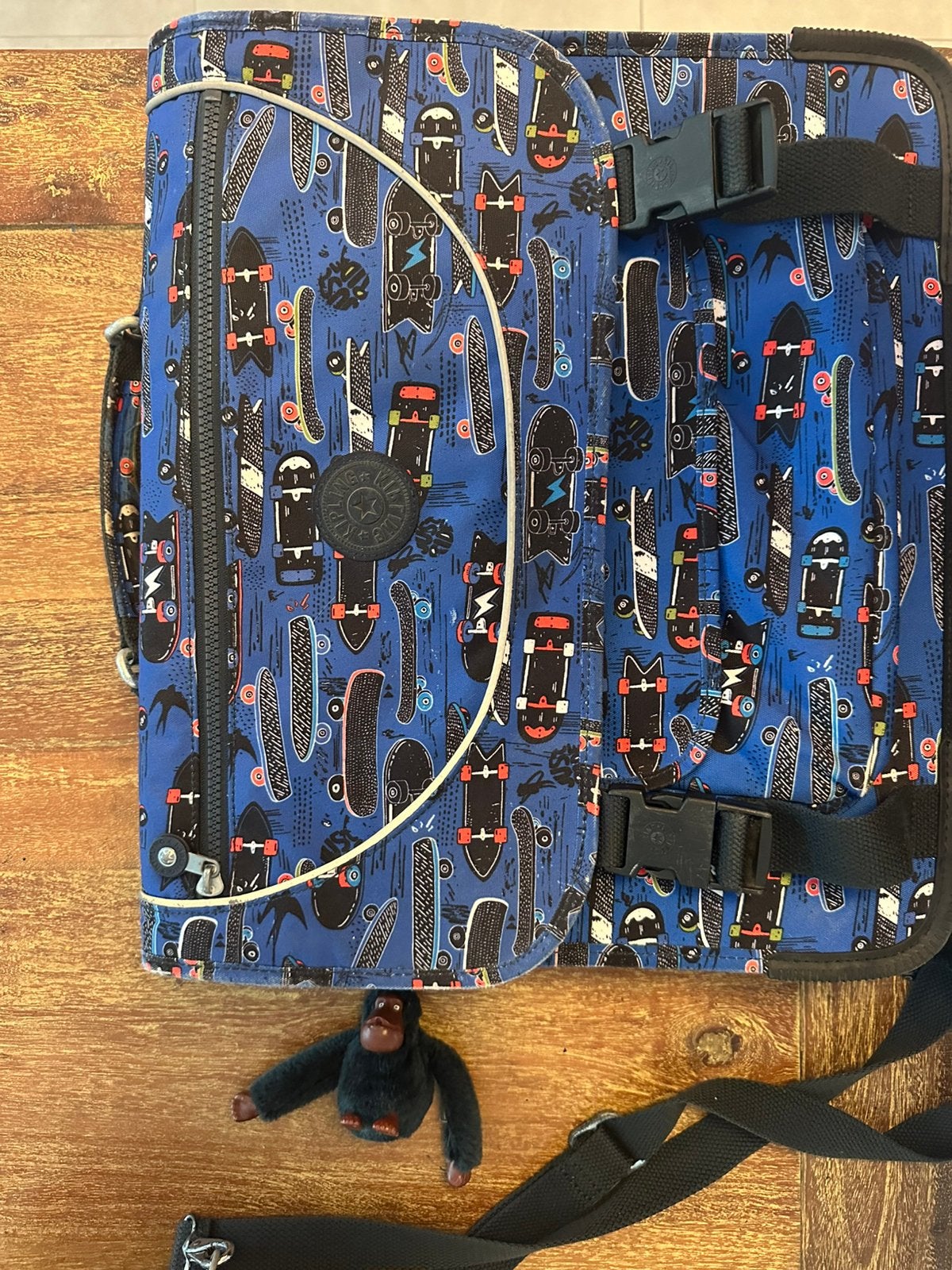 Cartable Kipling avec trousse et lunch bag inclus, Enlèvement, Utilisé, Bleu, Porte-documents ou Cartable