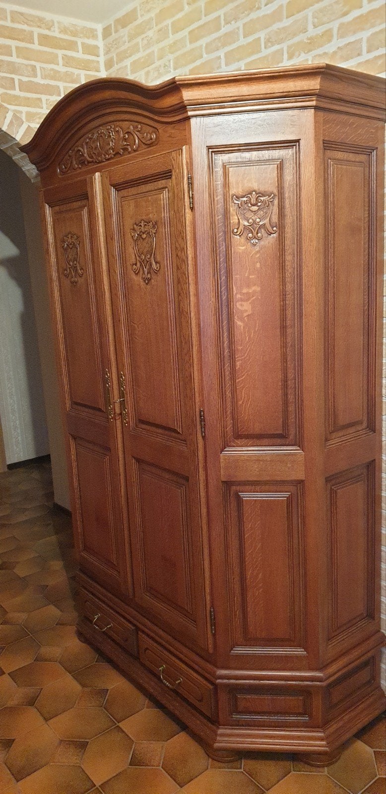 Massief eiken halkast, Ophalen