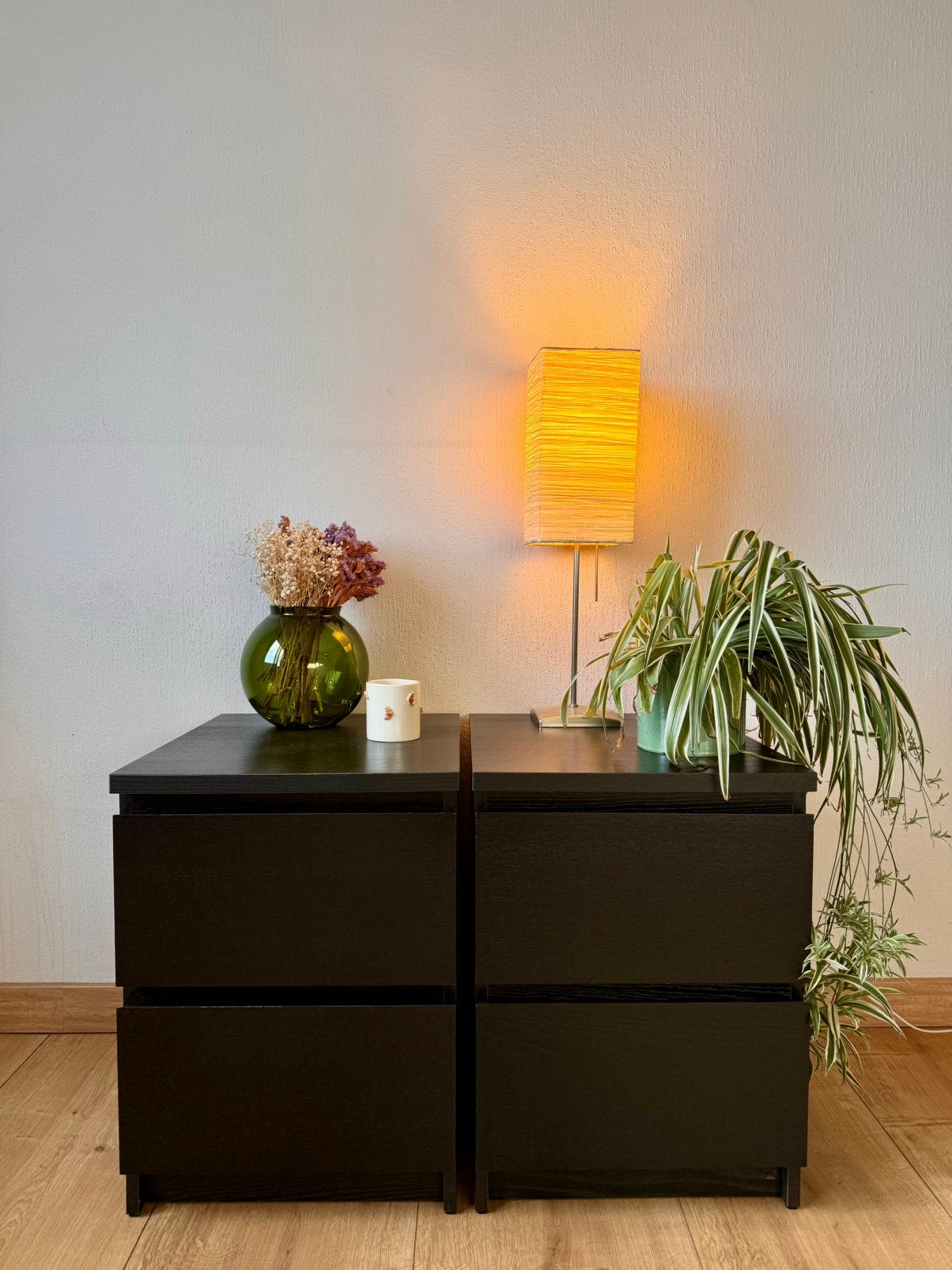 IKEA MALM tables de chevet – noir-brun, Maison & Meubles, Enlèvement, Comme neuf