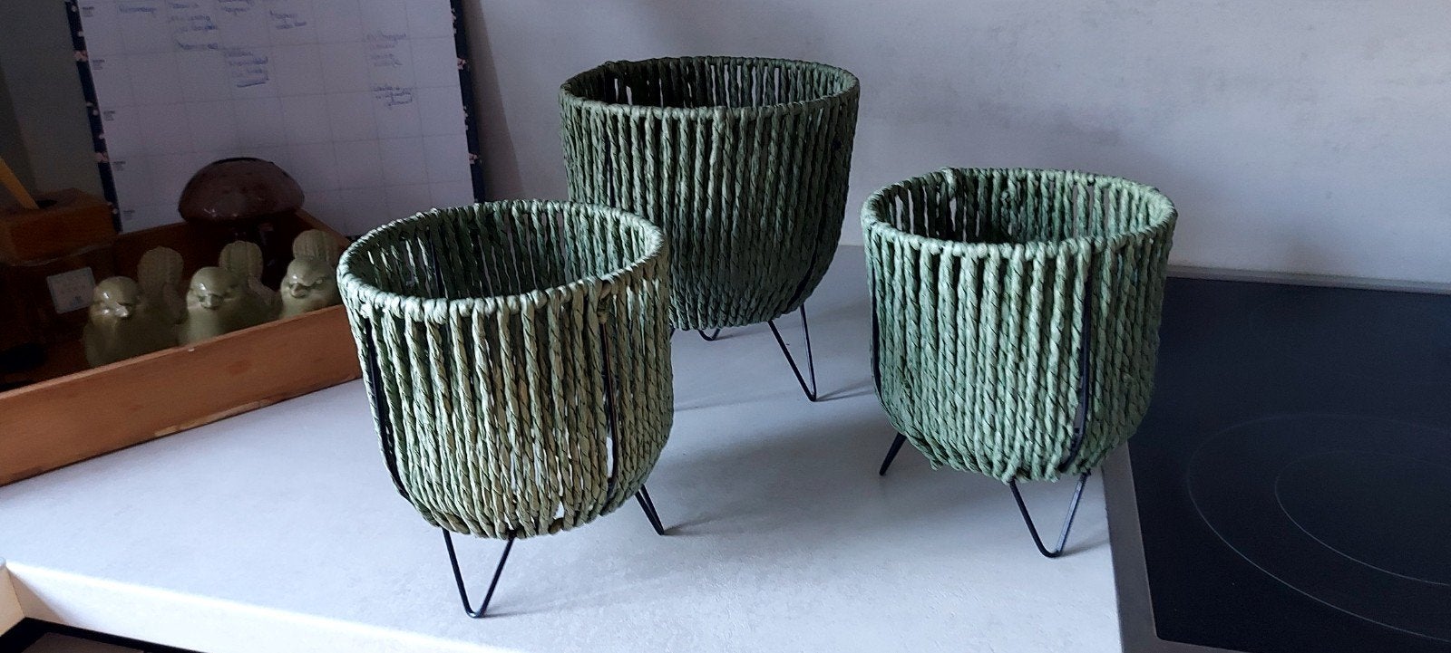 set van 3 bloempotjes, Ophalen of Verzenden