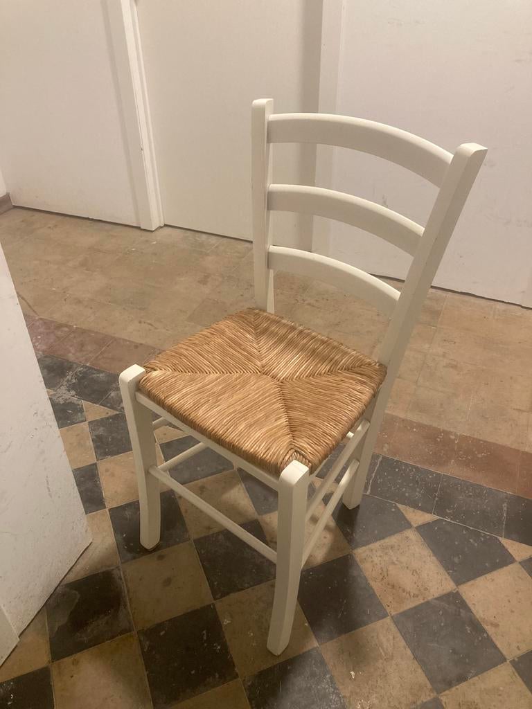 Chaise bois et paille, Enlèvement, Utilisé, Une, Bois