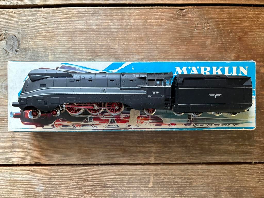 MARKLIN STOOMLOCOMOTIEF 3094 ALS NIEUW + ROOK + DOOS, Wisselstroom, Locomotief, Ophalen of Verzenden, Zo goed als nieuw