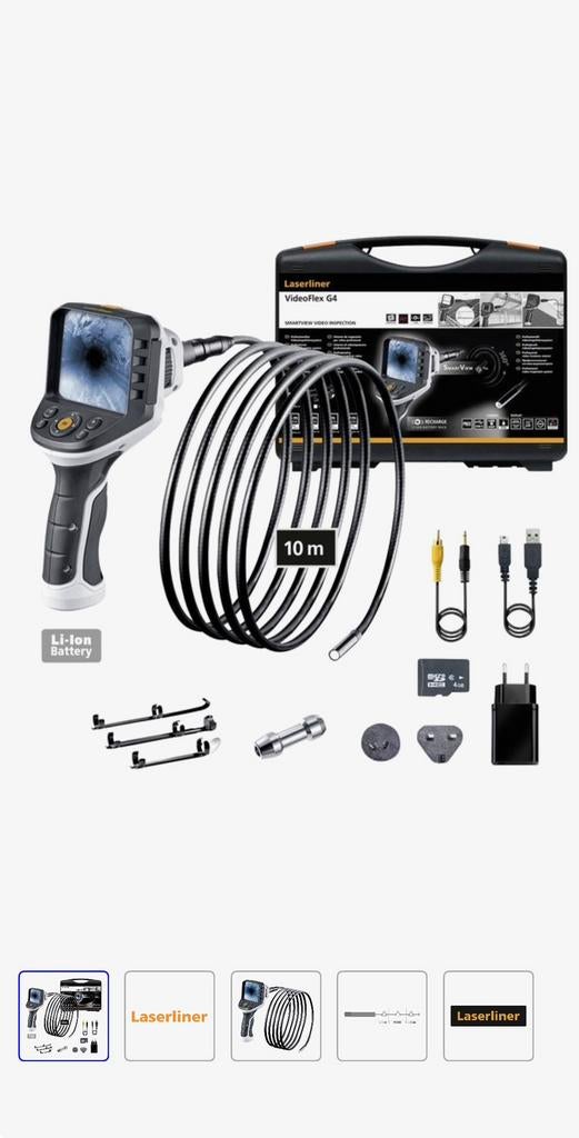 Laserliner VideoFlex G4 Ultra, Doe-het-zelf en Bouw, Meetapparatuur, Ophalen, Zo goed als nieuw