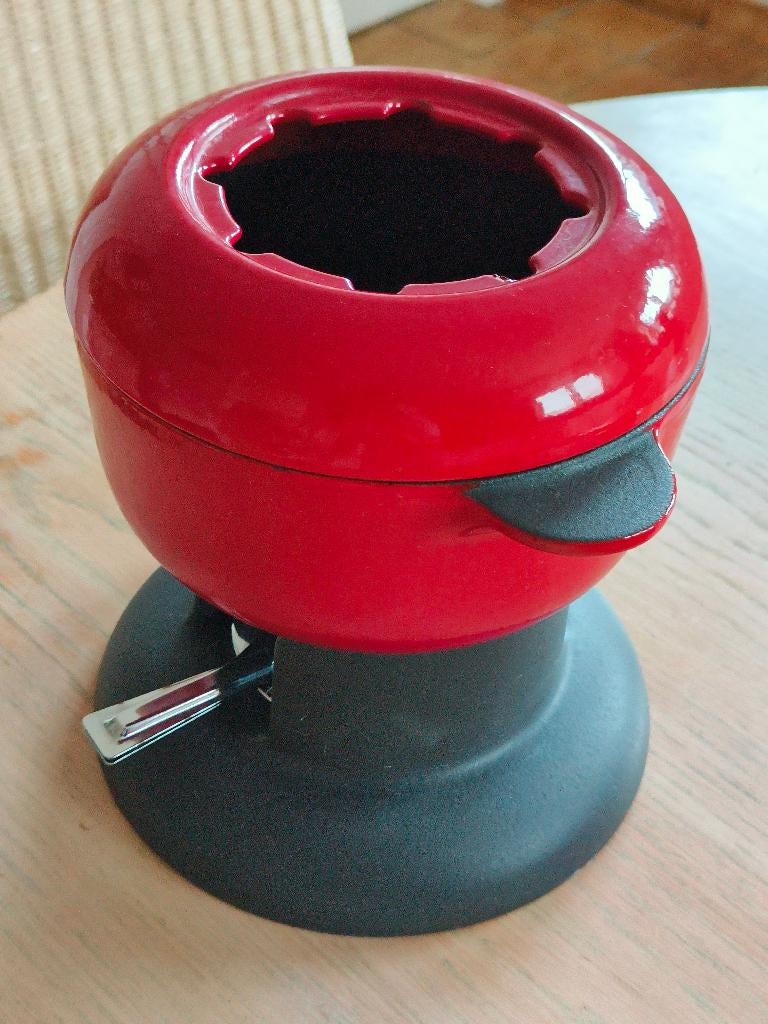 fonduestel met borden, Elektronische apparatuur, Fonduesets, Ophalen, Zo goed als nieuw, Brander, Fondue-accessoires