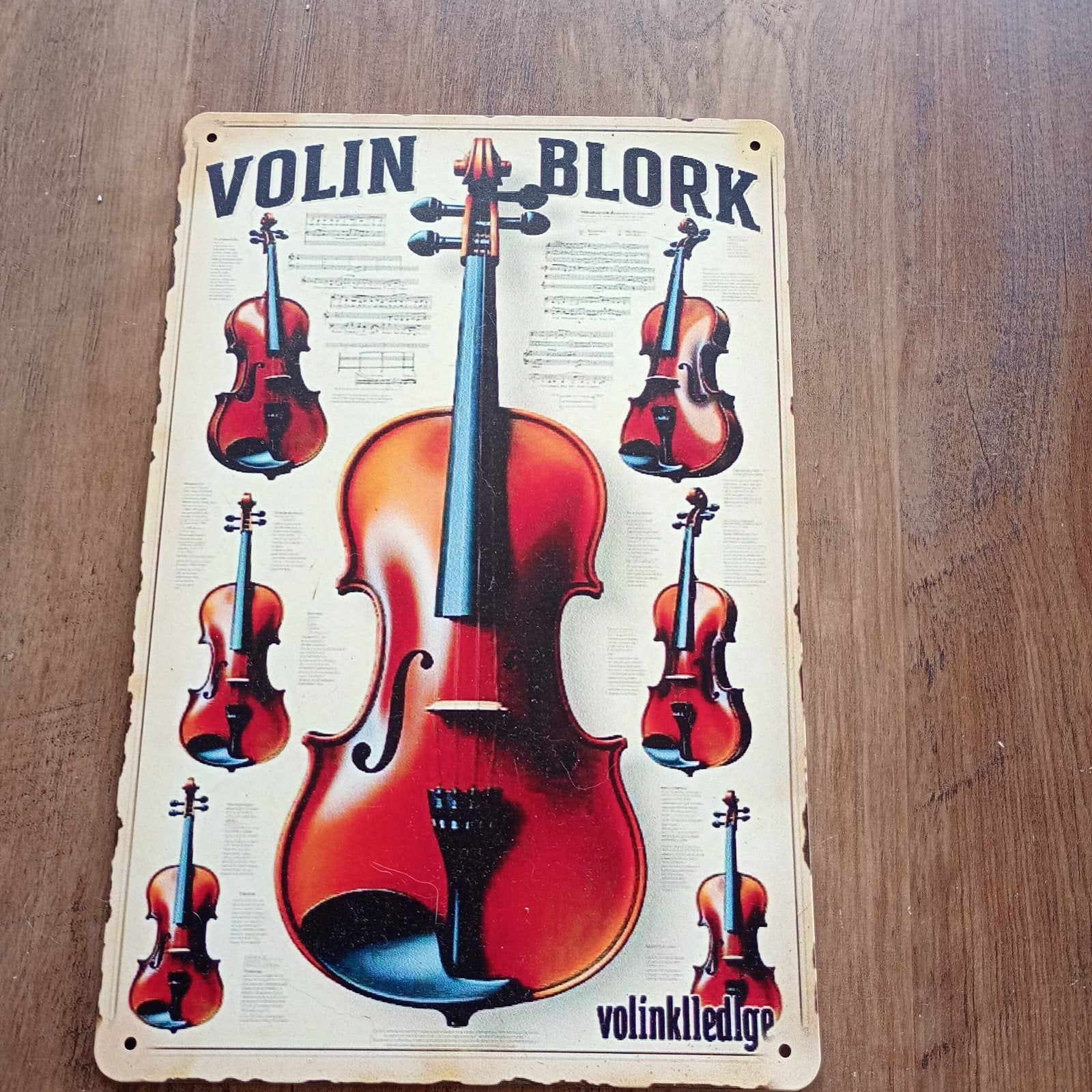 blikken wandbord 20x30, Muziek en Instrumenten, Ophalen