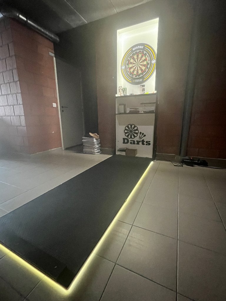 Armoire à fléchettes professionnelle, Enlèvement, Comme neuf, Cible de fléchettes avec fléchettes