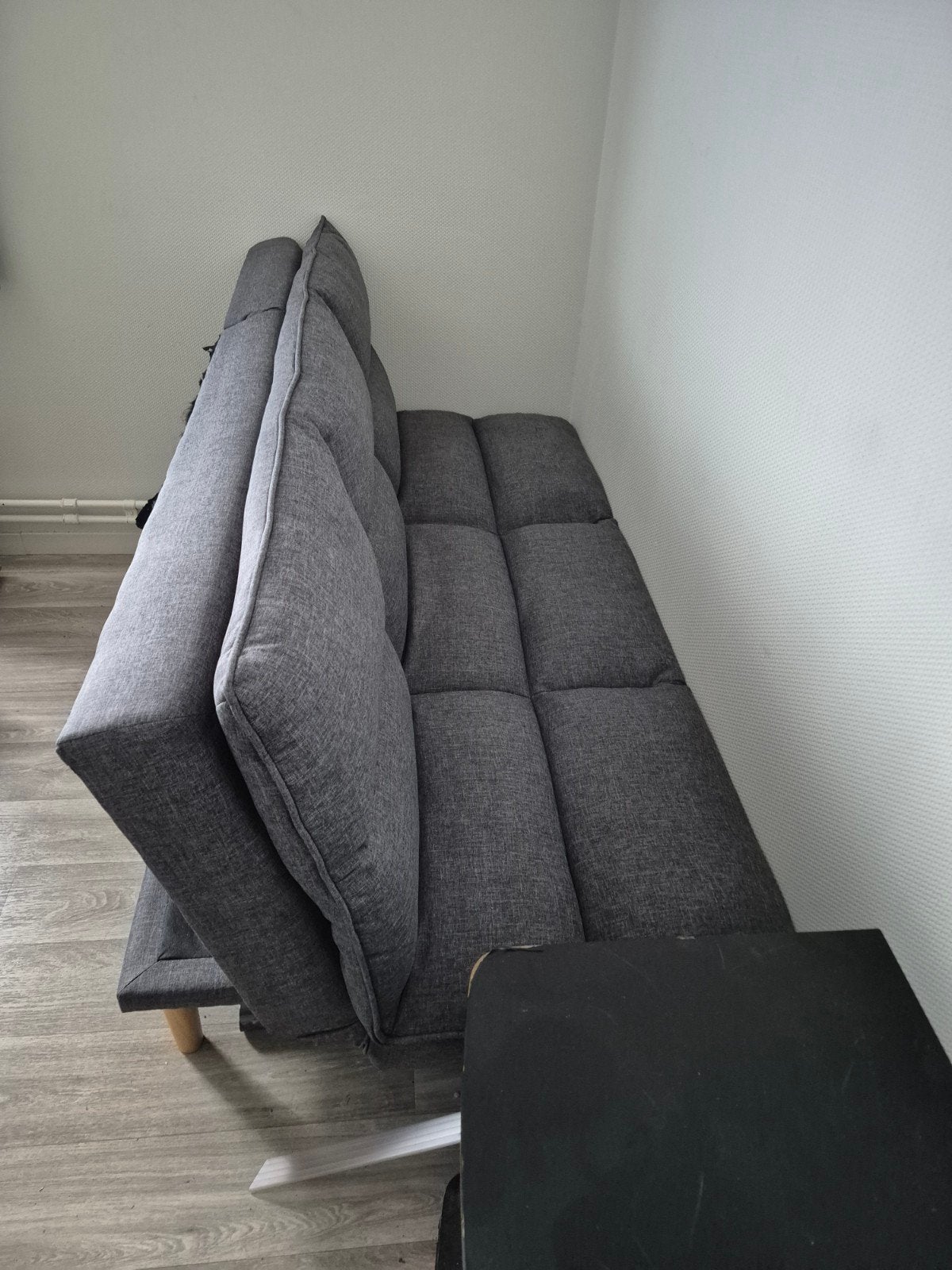 slaapbank te koop, Maison & Meubles, Chambre à coucher | Canapés-lits, Enlèvement, Utilisé, Gris