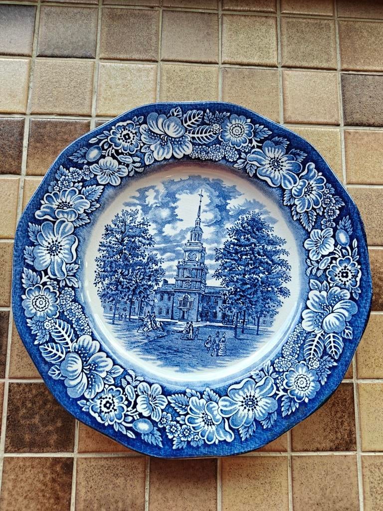 Decoratief bord Liberty Blue, Ophalen of Verzenden