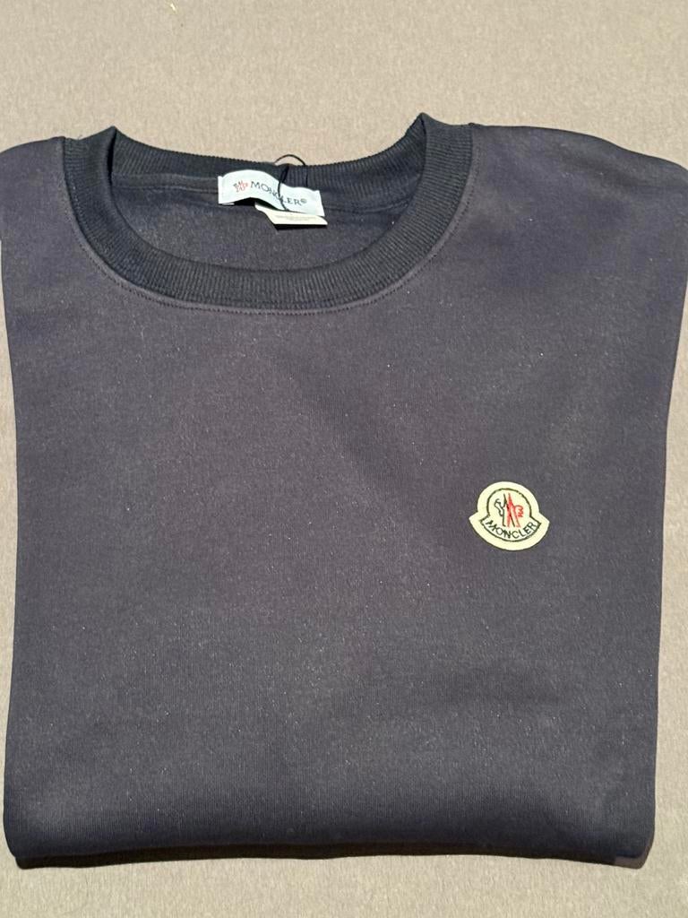 Moncler trui maat L valt als een M, Ophalen, Zo goed als nieuw, Maat 52/54 (L), Blauw