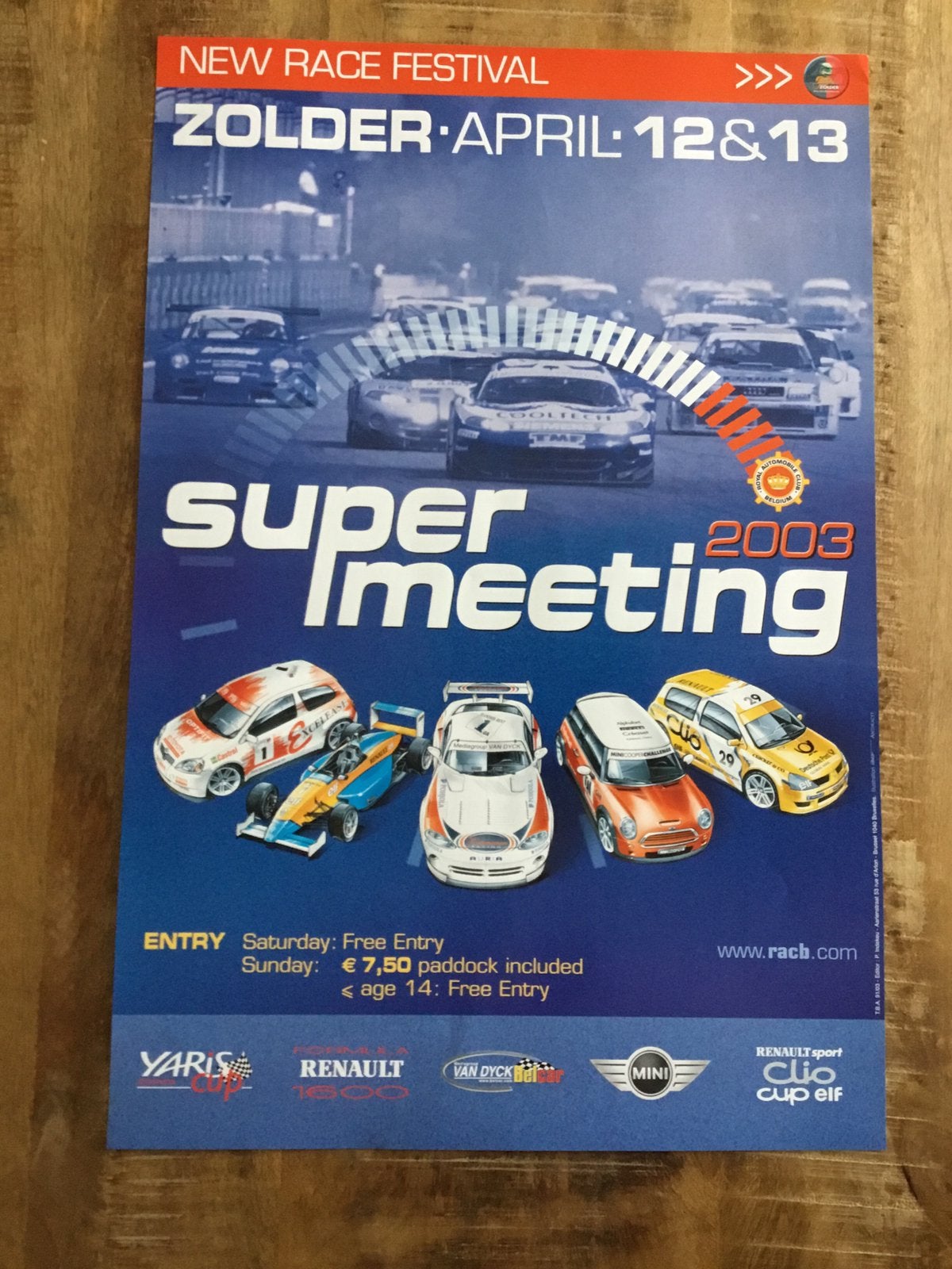Affiche super meeting zolder 2003, Ophalen of Verzenden, Zo goed als nieuw