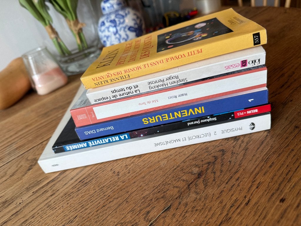 Lot 6 livres Physique, Sciences, Quanta & Inventeurs, Livres, Enlèvement ou Envoi