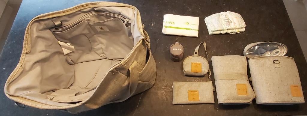 Grote Lassig luiertas voor tweeling, Ophalen, Gebruikt