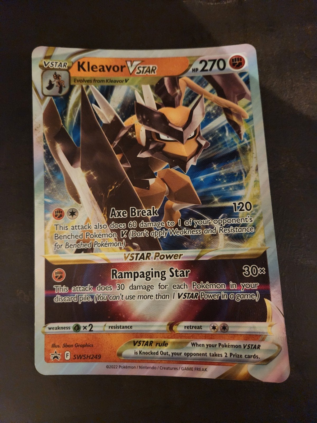 Grande carte Pokémon — KLeavor VSTAR — 270 CV — Holographiqu, Enlèvement ou Envoi, Comme neuf, Cartes en vrac, Foil