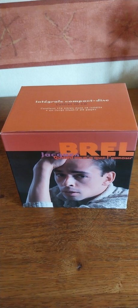 Jacques Brel : Coffrets Intégral 10 CD + Livres Illustrés, Enlèvement ou Envoi, Comme neuf, Coffret, Comprend un livret