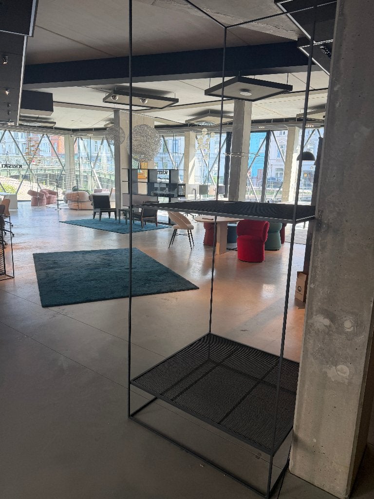 Open rekken antraciet metaal, Huis en Inrichting, Met plank(en), 200 cm of meer, Zo goed als nieuw, Metaal