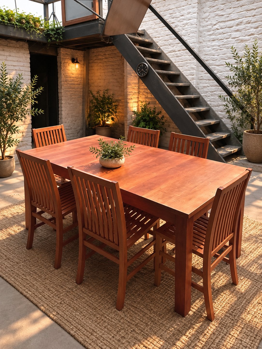 Table extensible en merisier avec 6 chaises assorties, Maison & Meubles, 150 à 200 cm, Cinq personnes ou plus, Comme neuf, Enlèvement