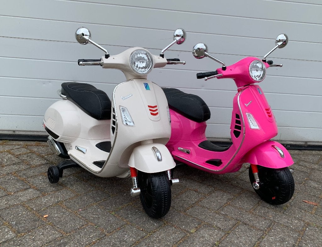 Vespa GTS Super 12v scooter wit Leer - MP3 - AUX - VERLICHT, Ophalen of Verzenden, Nieuw