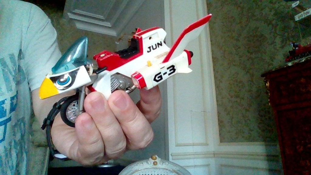 Moto gatchaman avec perso (aileron cassé d'un côté, Antiquités & Art, Antiquités | Jouets, Enlèvement