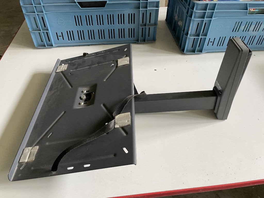 Bras articulé mural porte-objet Pivotelli en acier, Ophalen, Zo goed als nieuw, Grijs, Metaal