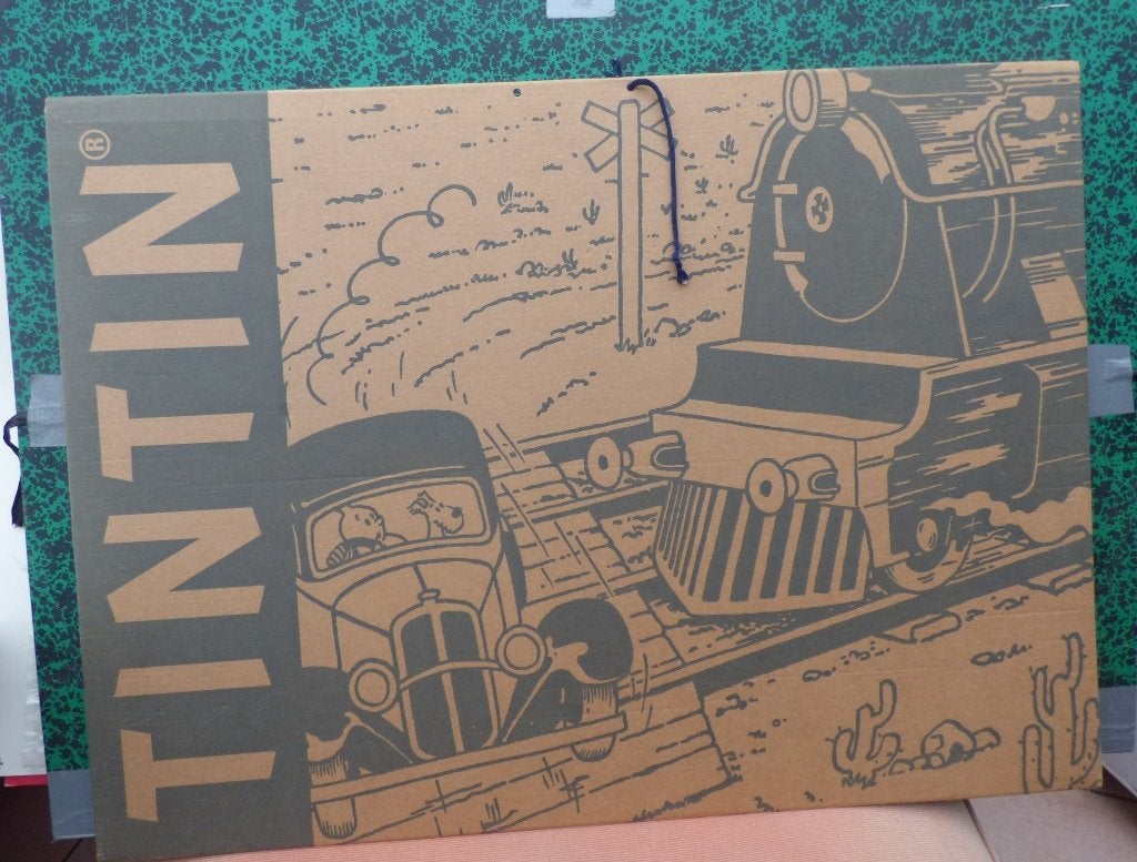 Luxe Tintin Poster met het gebroken oor, Eén stripboek, Ophalen of Verzenden, Zo goed als nieuw, Herge