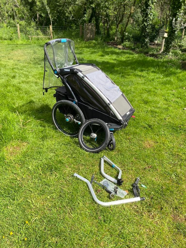 Vélo Chariot Sport noir, Vélos & Vélomoteurs, Enlèvement, Utilisé, Remorque pour enfant, Suspension