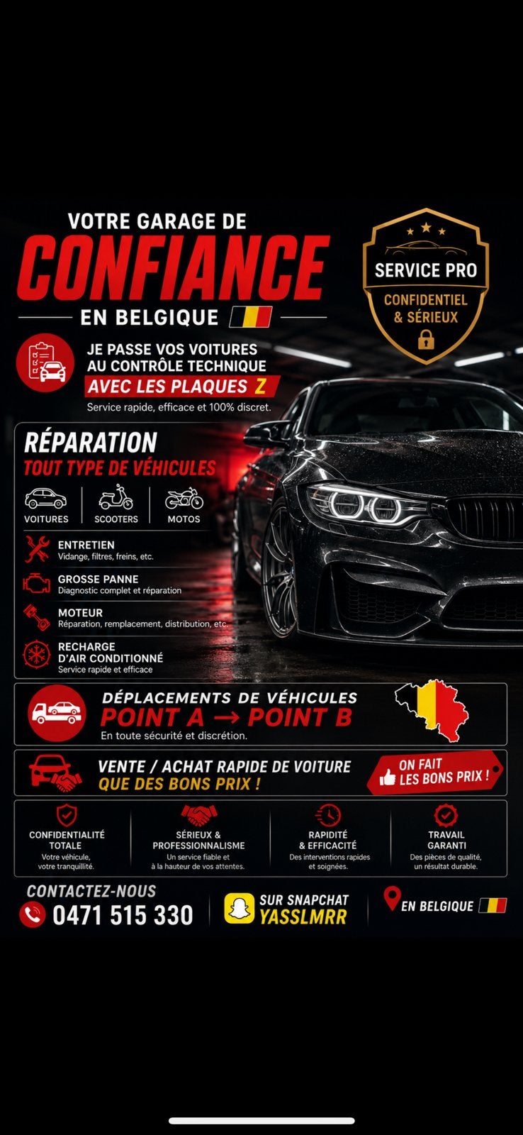 Tout type de reparations / passage controle tecnique, Tickets & Billets, Événements & Festivals