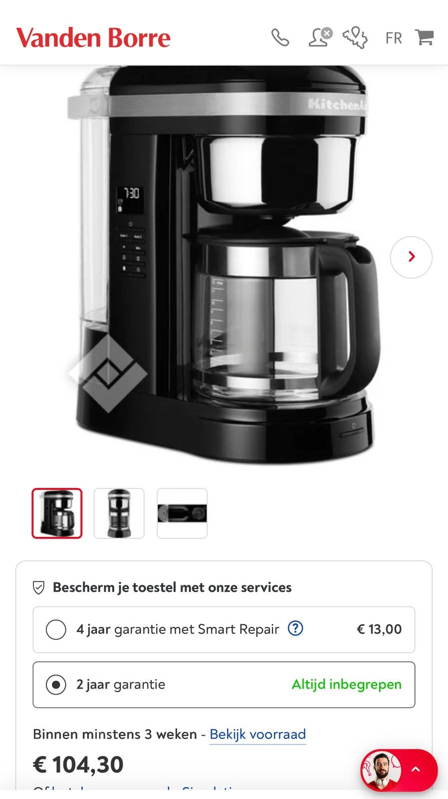 KitchenAid filterkoffiezetapparaat, zo goed als nieuw, Ophalen, Zo goed als nieuw