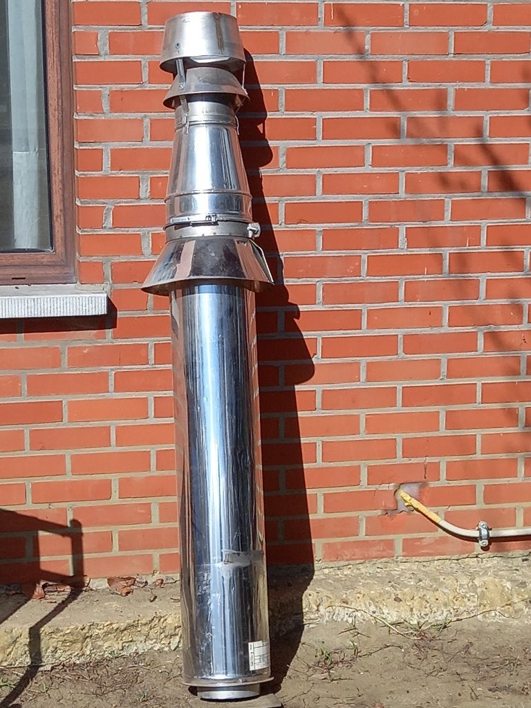 inox schouw pijp bovenste gedeelte, Doe-het-zelf en Bouw, Ophalen, Inox