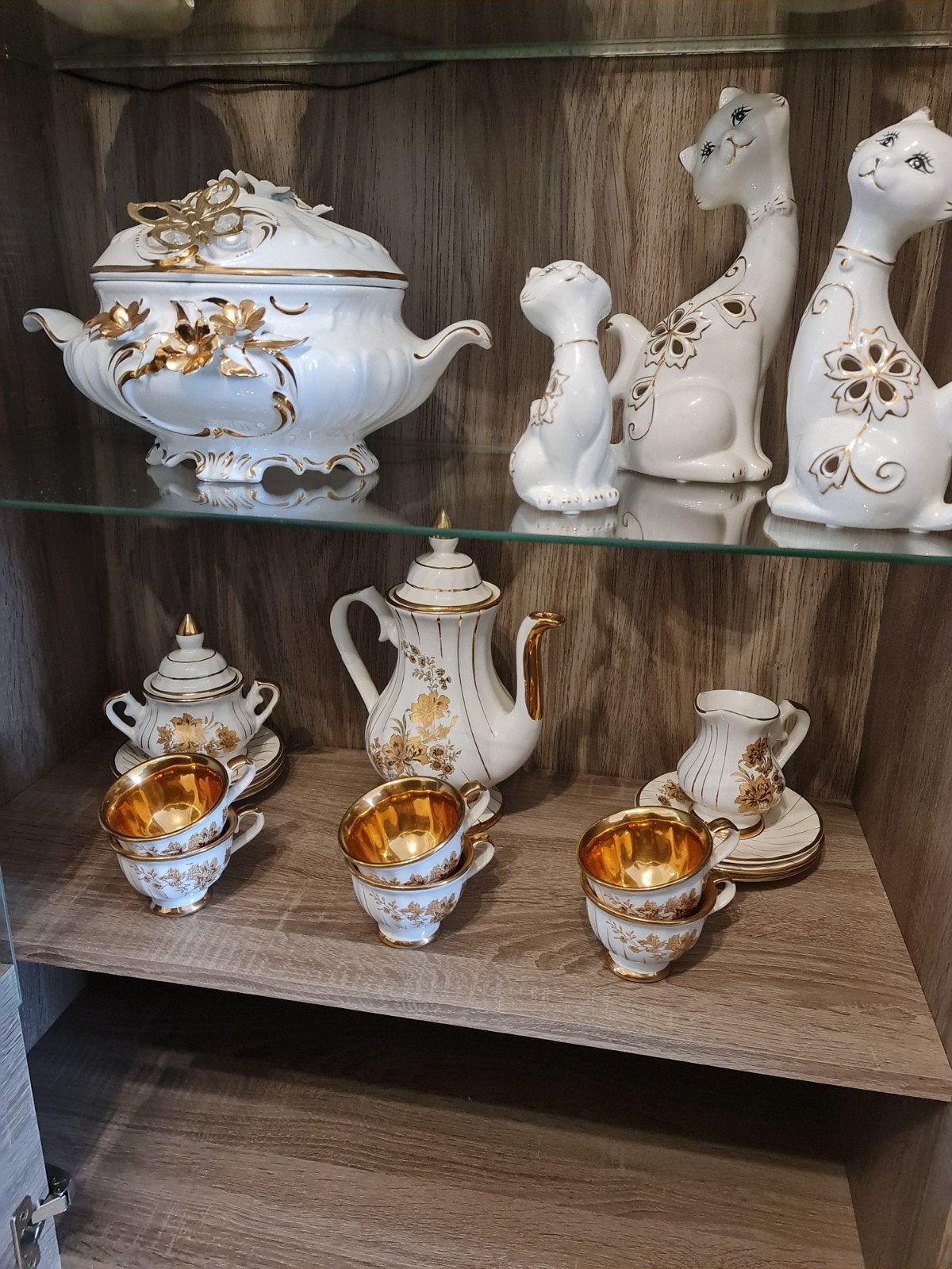 porselein thee set/katten beelden, Ophalen
