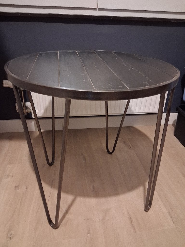 Bijzettafeltjes, Huis en Inrichting, Gebruikt, Rond, Hout, Ophalen