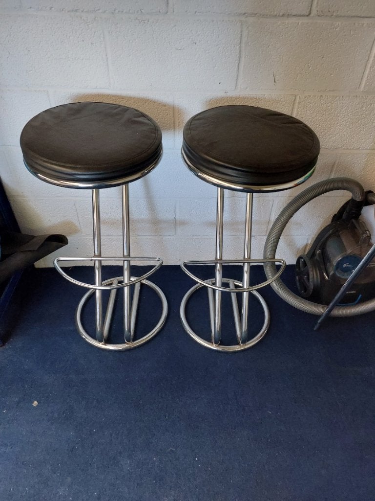 2 tabourets, Maison & Meubles, Tabourets de bar, Avec repose-pieds, 2 tabourets, Comme neuf, Enlèvement