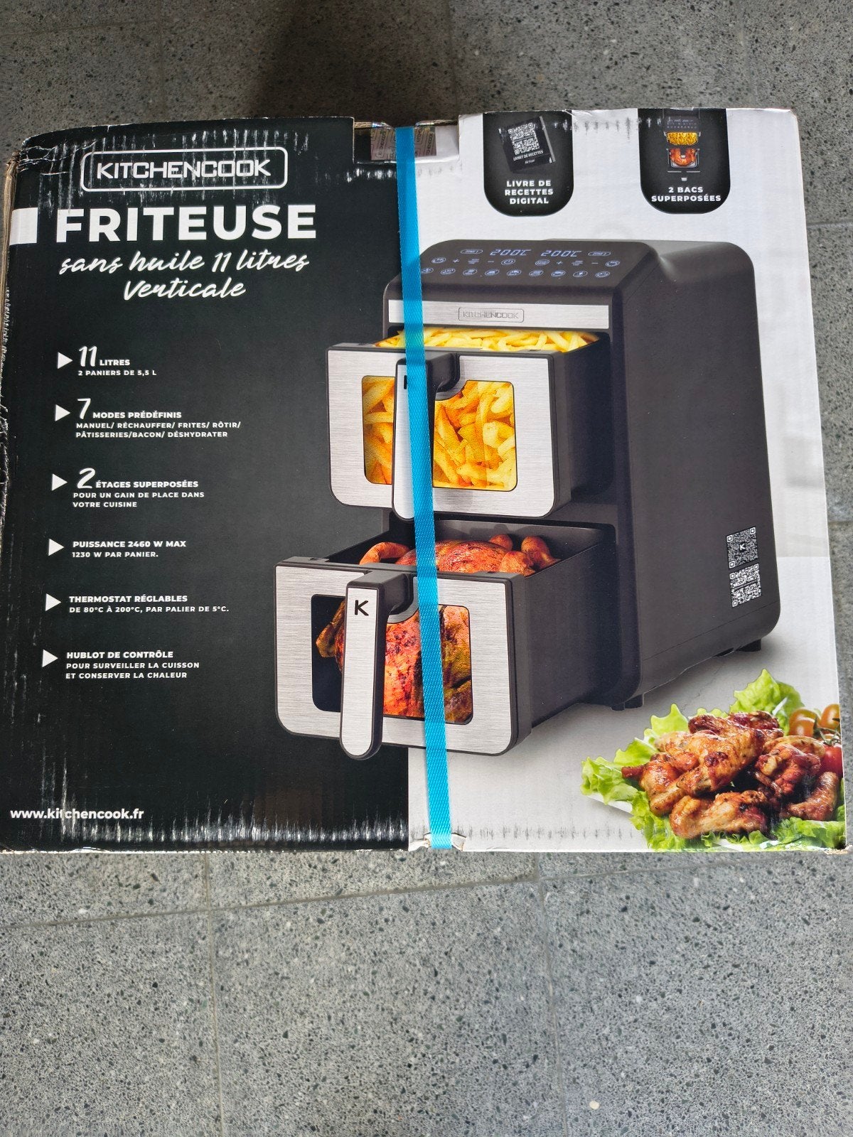 Dubbele verticale airfryer friteuse, Ophalen, Airfryer