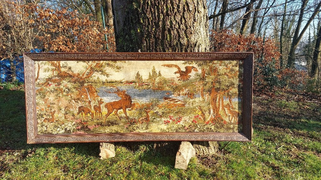 Magnifique tapisserie Forêt 1.74M x 0.70M, Antiquités & Art, Art | Peinture | Classique, Enlèvement