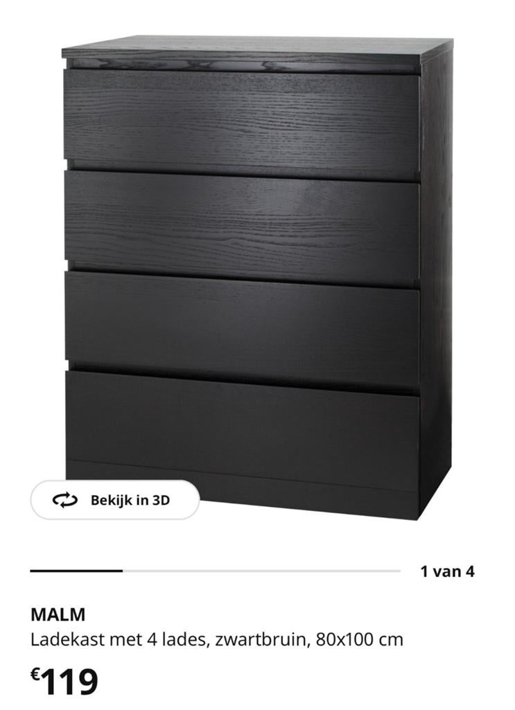 Malm ladekast, Enlèvement