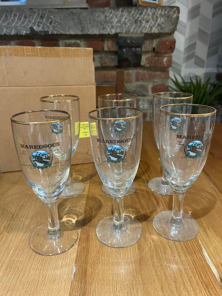 6 verres Maredsous, Collections, Enlèvement, Verre à bière
