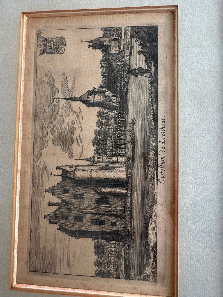 Castellum de Loenhout, Antiek en Kunst, Kunst | Etsen en Gravures, Ophalen, Ingelijst