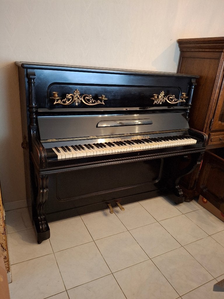 piano J Gunther Brussel, Enlèvement, Utilisé, Noir, Piano